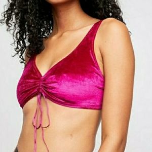 NWT Free People Soft Plush Magenta Bralette Valentine's day
